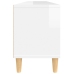 Mueble de TV madera contrachapada blanco brillo 150x30x44,5 cm