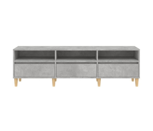 Mueble de TV madera contrachapada gris hormigón 150x30x44,5 cm