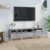 Mueble de TV madera contrachapada gris hormigón 150x30x44,5 cm