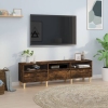 Mueble de TV madera contrachapada roble ahumado 150x30x44,5 cm