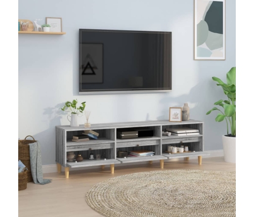 Mueble para TV madera contrachapada gris Sonoma 150x30x44,5 cm