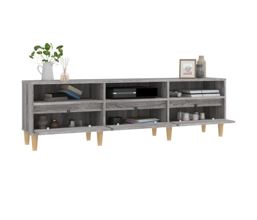 Mueble para TV madera contrachapada gris Sonoma 150x30x44,5 cm