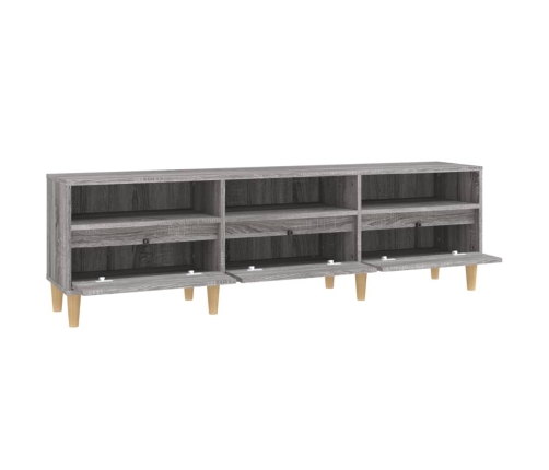 Mueble para TV madera contrachapada gris Sonoma 150x30x44,5 cm