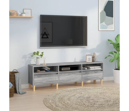 Mueble para TV madera contrachapada gris Sonoma 150x30x44,5 cm