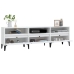 Mueble de TV madera contrachapada blanco 150x30x44,5 cm