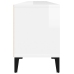 Mueble de TV madera contrachapada blanco brillo 150x30x44,5 cm