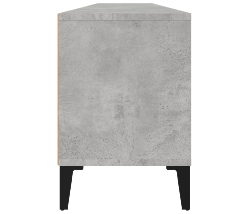 Mueble de TV madera contrachapada gris hormigón 150x30x44,5 cm