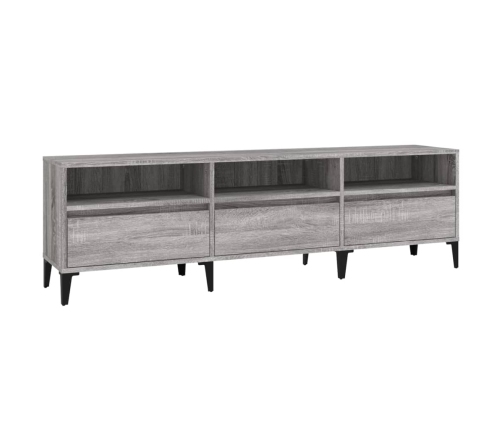 Mueble para TV madera contrachapada gris Sonoma 150x30x44,5 cm