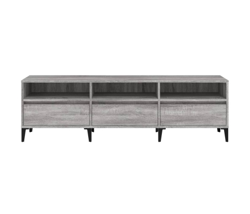 Mueble para TV madera contrachapada gris Sonoma 150x30x44,5 cm