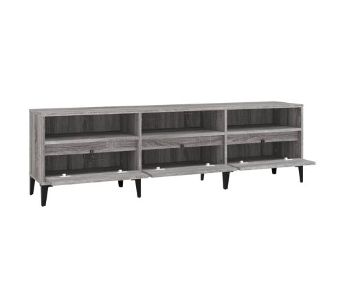 Mueble para TV madera contrachapada gris Sonoma 150x30x44,5 cm