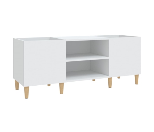 Mueble para discos madera contrachapada blanco 121x38x48 cm