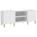 Mueble para discos madera contrachapada blanco 121x38x48 cm