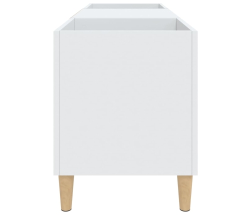 Mueble para discos madera contrachapada blanco 121x38x48 cm