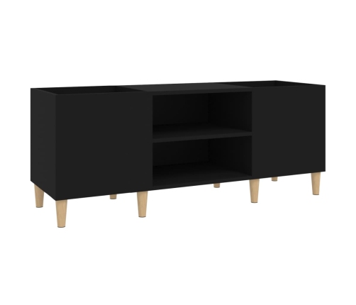 Mueble para discos madera contrachapada negro 121x38x48 cm