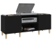 Mueble para discos madera contrachapada negro 121x38x48 cm