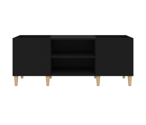 Mueble para discos madera contrachapada negro 121x38x48 cm