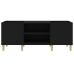 Mueble para discos madera contrachapada negro 121x38x48 cm