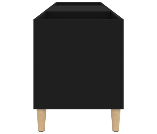 Mueble para discos madera contrachapada negro 121x38x48 cm