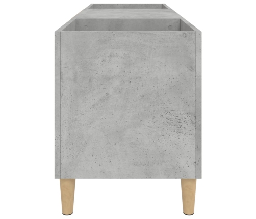 Mueble discos madera contrachapada gris hormigón 121x38x48 cm