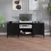 Mueble para discos madera contrachapada negro 121x38x48 cm