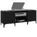 Mueble para discos madera contrachapada negro 121x38x48 cm