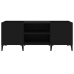 Mueble para discos madera contrachapada negro 121x38x48 cm