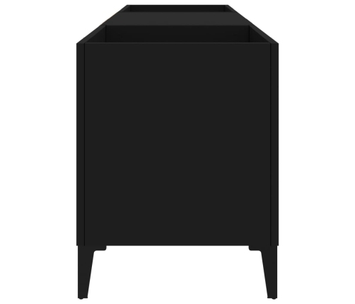 Mueble para discos madera contrachapada negro 121x38x48 cm