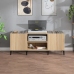 Mueble discos madera contrachapada roble sonoma 121x38x48 cm