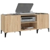 Mueble discos madera contrachapada roble sonoma 121x38x48 cm