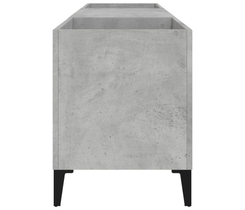 Mueble discos madera contrachapada gris hormigón 121x38x48 cm