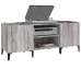 Mueble para discos madera contrachapada gris sonoma 121x38x48cm