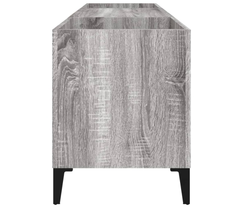 Mueble para discos madera contrachapada gris sonoma 121x38x48cm