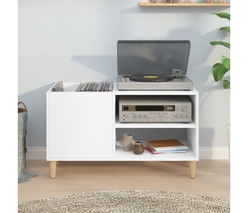 Mueble para discos madera contrachapada blanco 84,5x38x48 cm