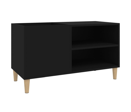 Mueble para discos madera contrachapada negro 84,5x38x48 cm