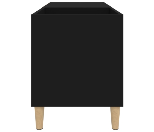 Mueble para discos madera contrachapada negro 84,5x38x48 cm