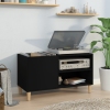 Mueble para discos madera contrachapada negro 84,5x38x48 cm