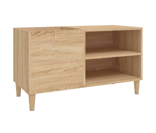 Mueble discos madera contrachapada roble sonoma 84,5x38x48 cm