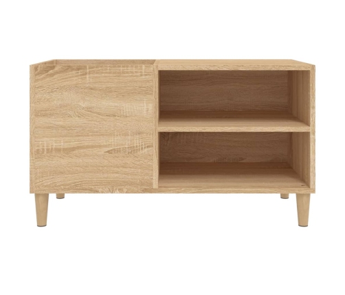 Mueble discos madera contrachapada roble sonoma 84,5x38x48 cm