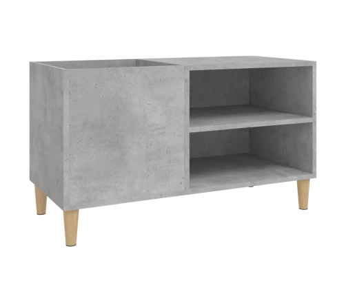 Mueble discos madera contrachapada gris hormigón 84,5x38x48 cm