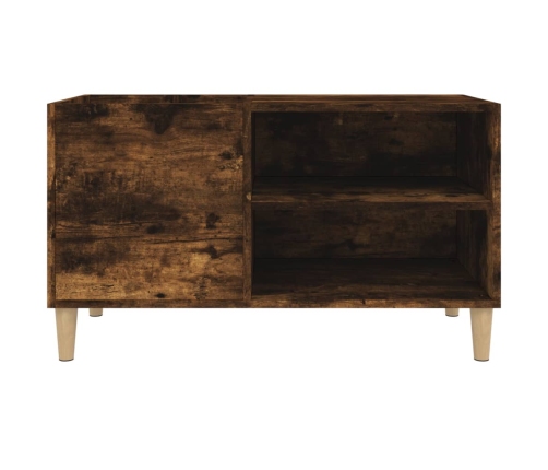 Mueble discos madera contrachapada roble ahumado 84,5x38x48 cm