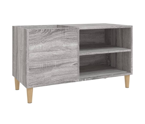 Mueble discos madera contrachapada gris sonoma 84,5x38x48 cm