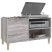 Mueble discos madera contrachapada gris sonoma 84,5x38x48 cm