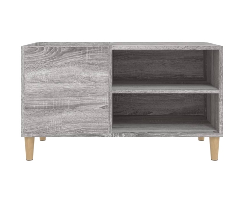 Mueble discos madera contrachapada gris sonoma 84,5x38x48 cm