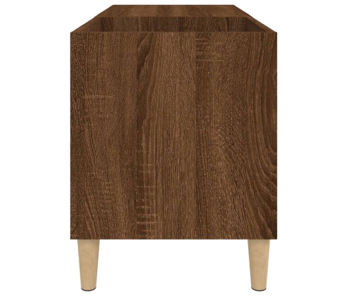 Mueble discos madera contrachapada roble marrón 84,5x38x48 cm