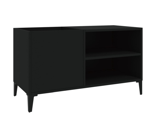 Mueble para discos madera contrachapada negro 84,5x38x48 cm