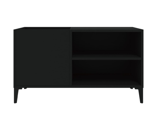 Mueble para discos madera contrachapada negro 84,5x38x48 cm