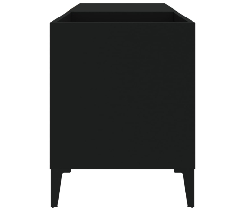 Mueble para discos madera contrachapada negro 84,5x38x48 cm