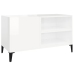 Mueble discos madera contrachapada blanco brillo 84,5x38x48 cm