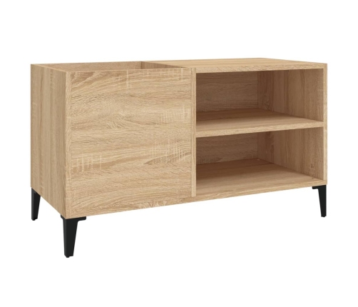 Mueble discos madera contrachapada roble sonoma 84,5x38x48 cm