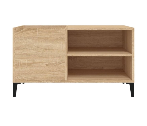 Mueble discos madera contrachapada roble sonoma 84,5x38x48 cm